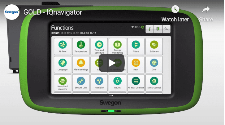 Swegon Gold Iqnavigator